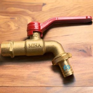 vòi đồng miha đầu nối mềm tay nhôm
