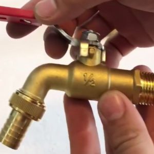 Vòi đồng miha đầu nối thông minh tay inox