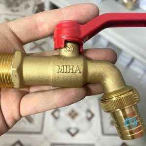 vòi đồng miha đầu nối thông minh tay nhôm
