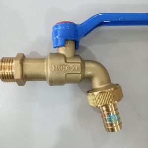 Vòi đồng Miha XK đầu nối mềm tay nhôm